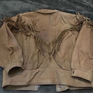 Vintage Brown Genuine Leather Jacket made in Canada